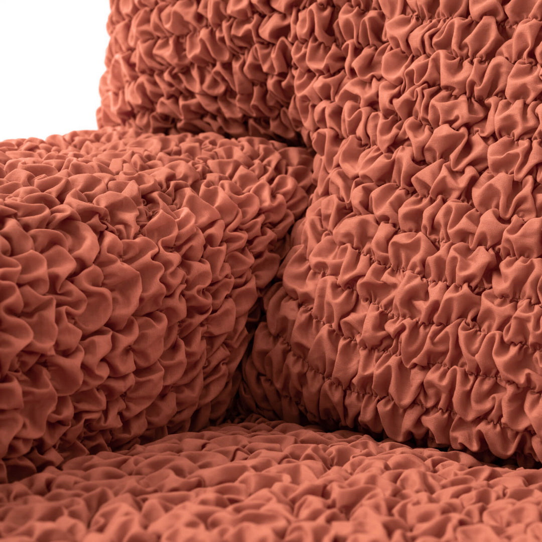 Algodon Organico - Funda Sofa 2 cuerpos Terracota