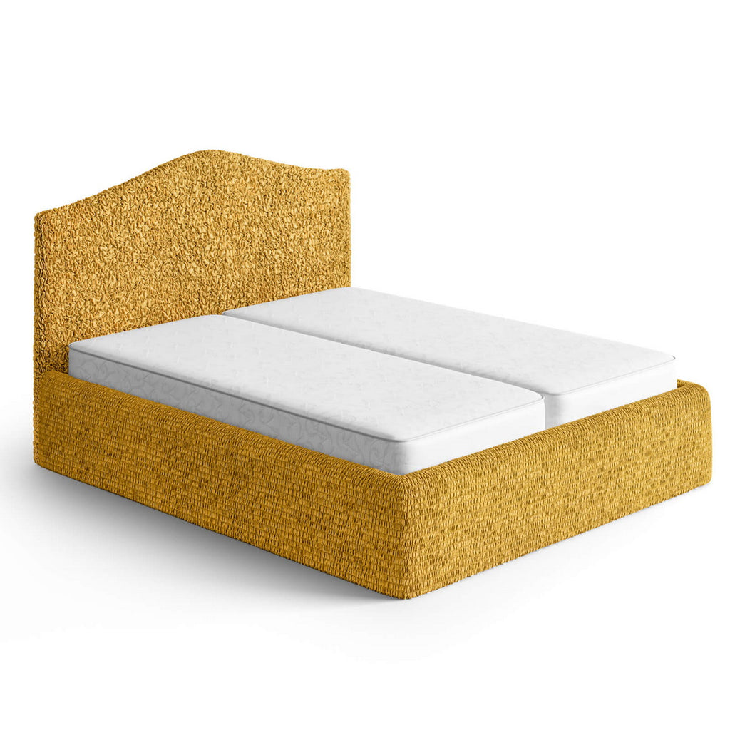 Algodon Organico - Funda Cama 2 Plazas Mostaza