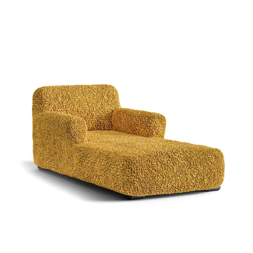 Algodon Organico - Funda Chaise Lounge Mostaza