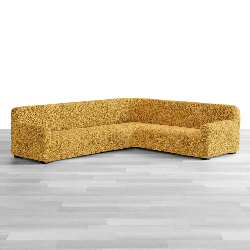 Algodon Organico - Funda Sofa Esquinero Mostaza