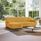 Algodon Organico - Funda Sofa L Izquierdo Mostaza