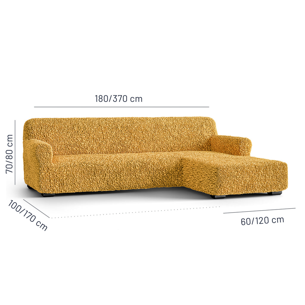 Algodon Organico - Funda Sofa L Derecho Mostaza