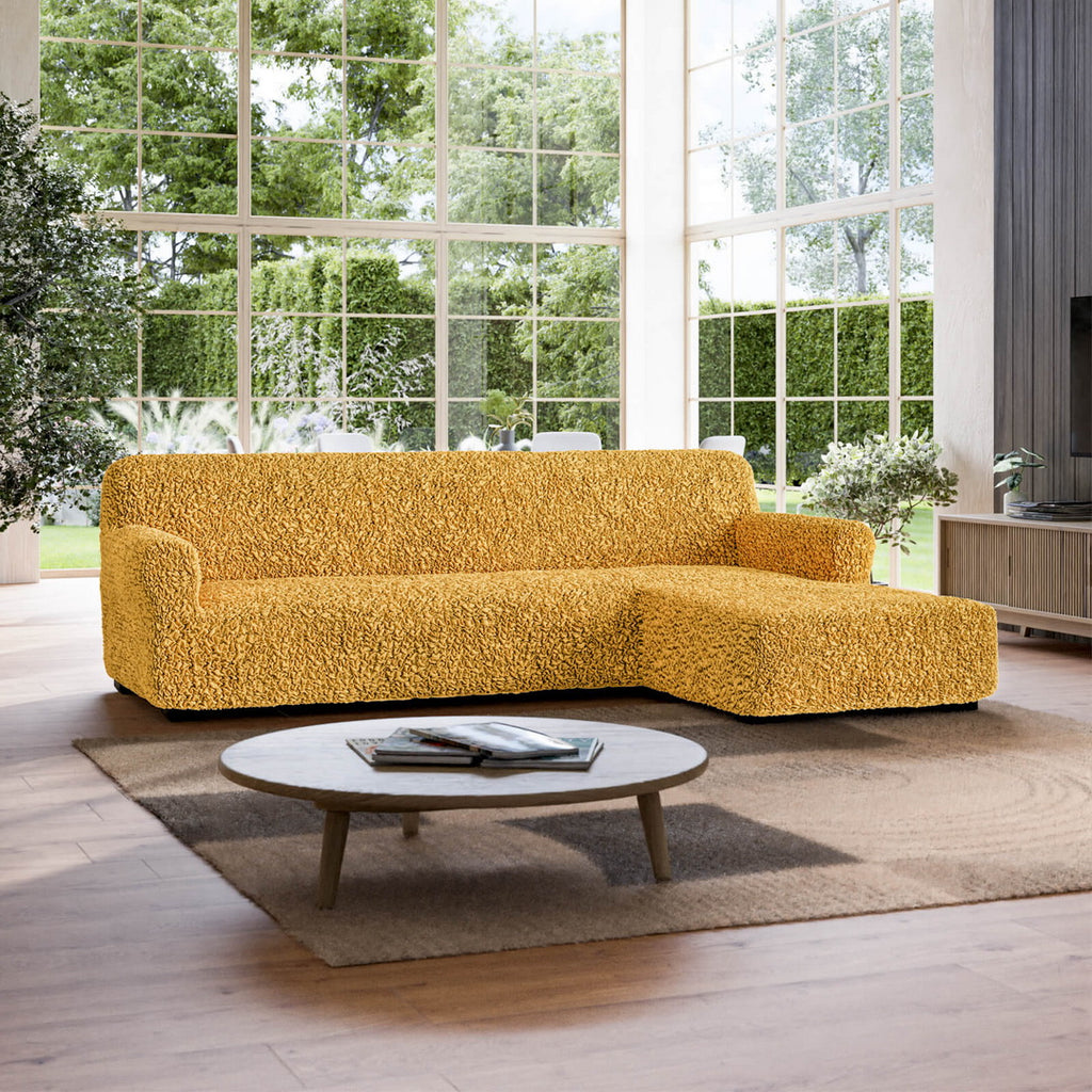 Algodon Organico - Funda Sofa L Derecho Mostaza