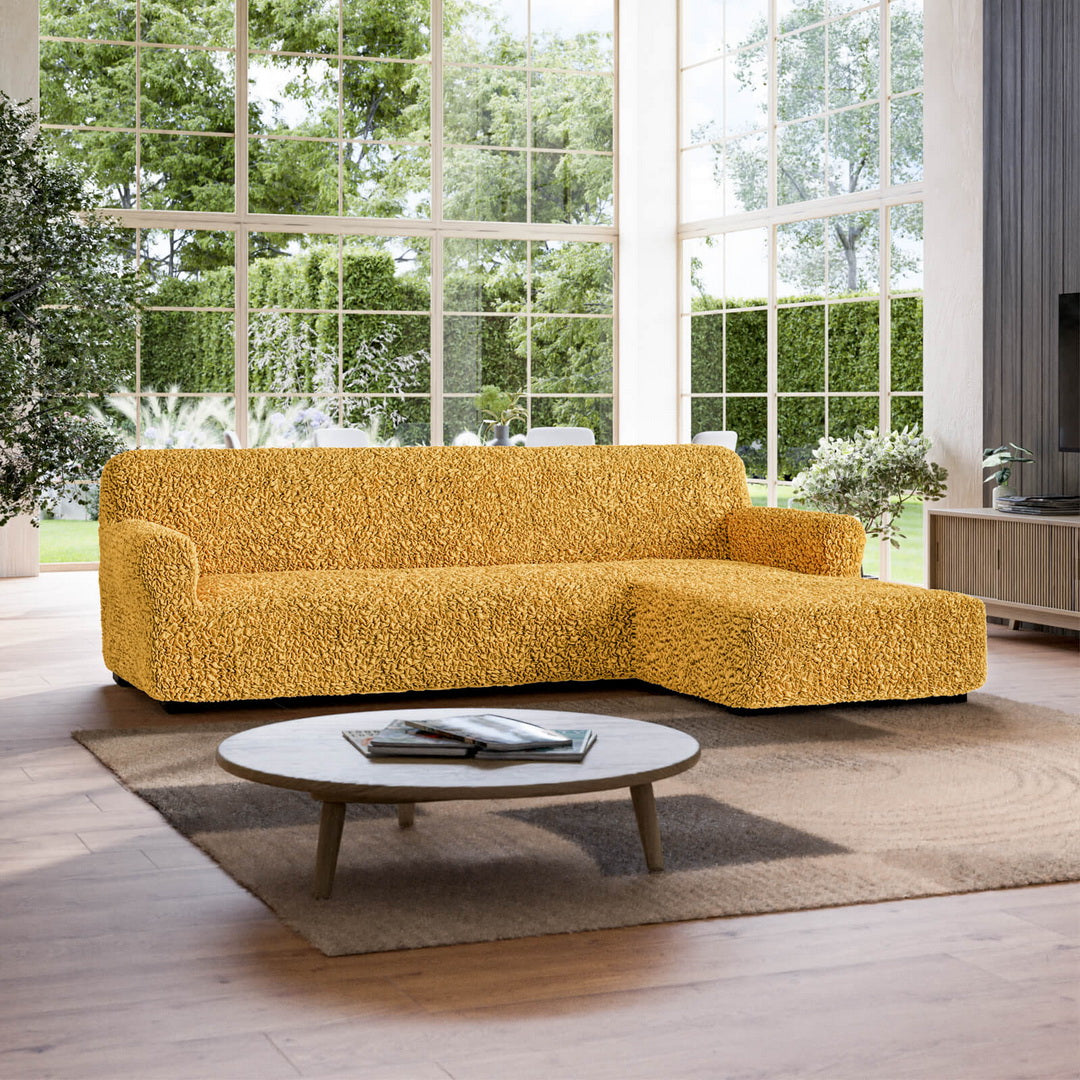Algodon Organico - Funda Sofa L Derecho Mostaza