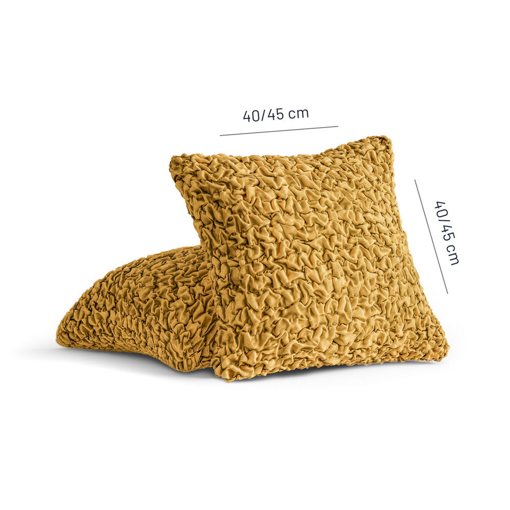 Algodon Organico - 2 Fundas Cojines Mostaza