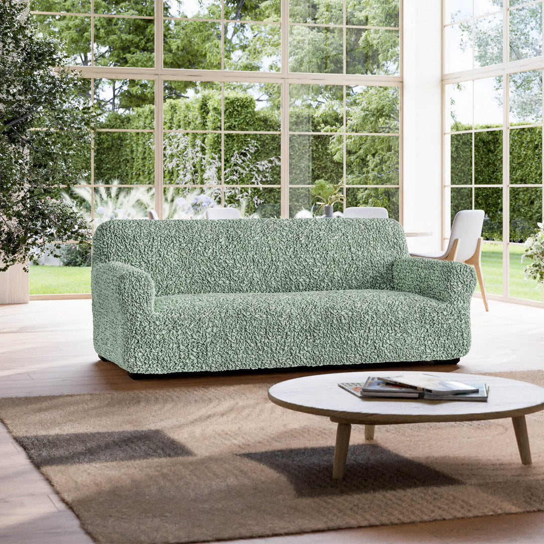 Algodon Organico - Funda Sofa 3 cuerpos Menta