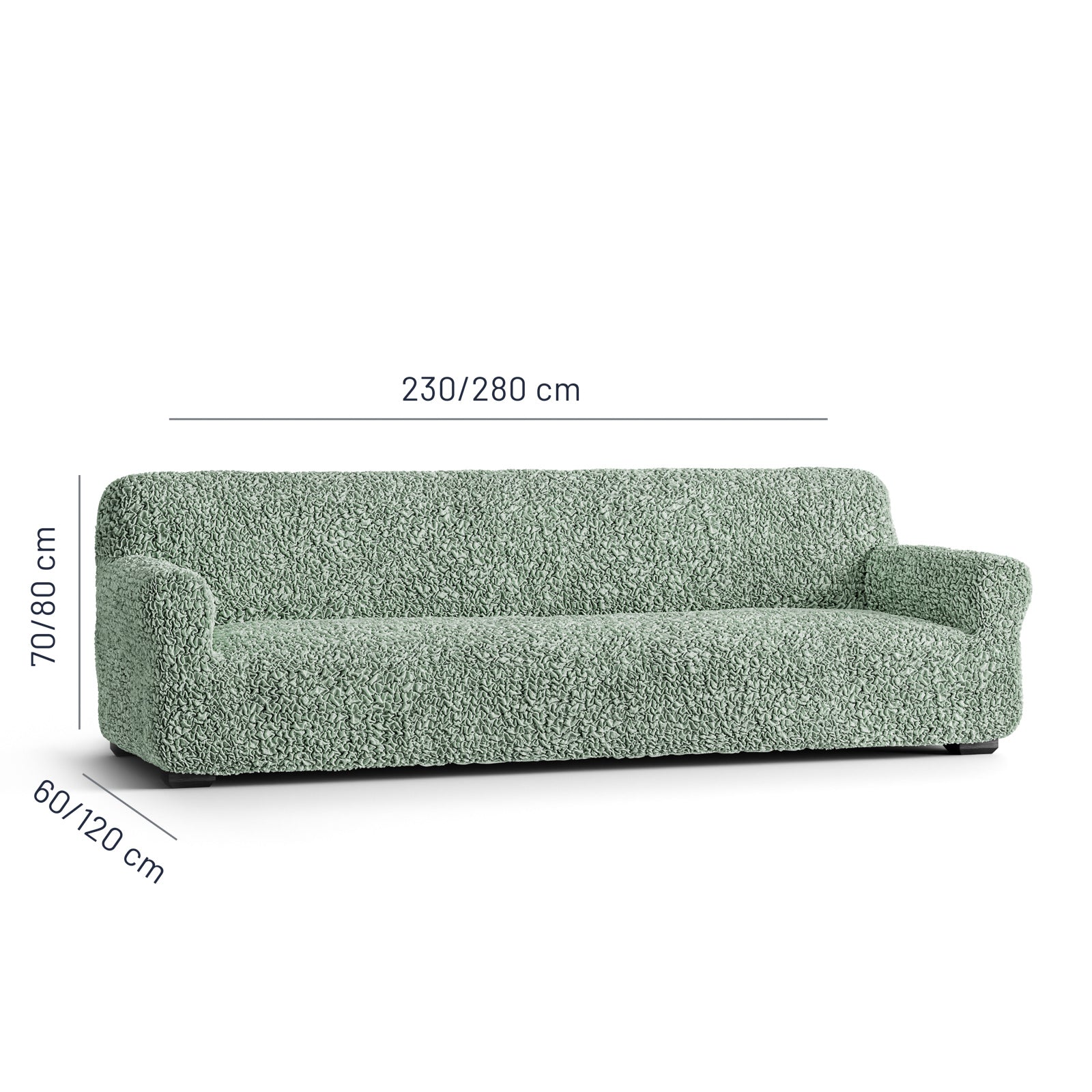 Algodon Organico - Funda Sofa 4 cuerpos Menta