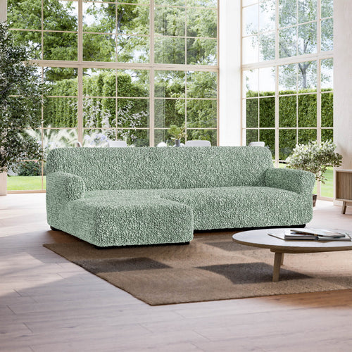 Algodon Organico - Funda Sofa L Izquierdo Menta