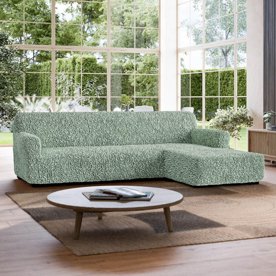 Algodon Organico - Funda Sofa L Derecho Menta