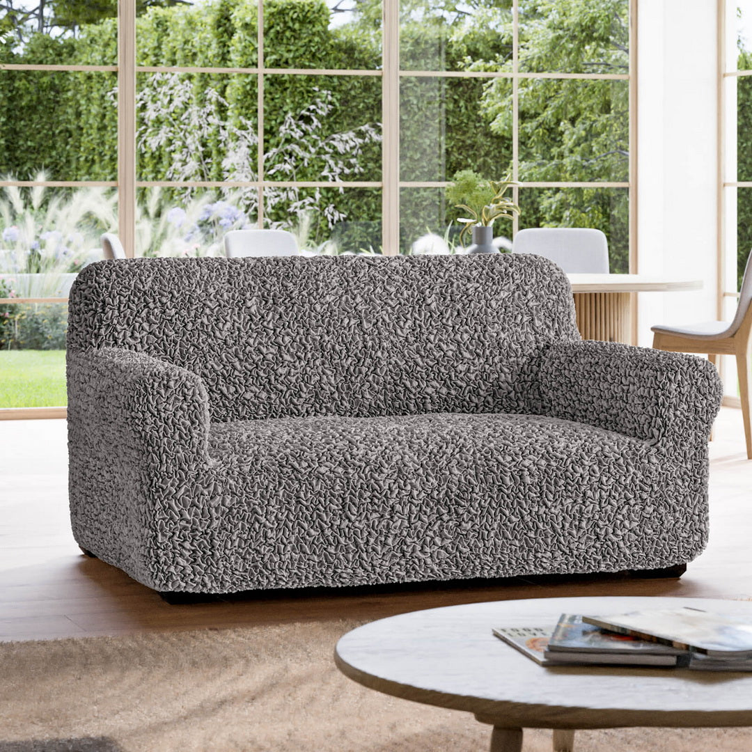 Algodon Organico - Funda Sofa 2 cuerpos Charcoal