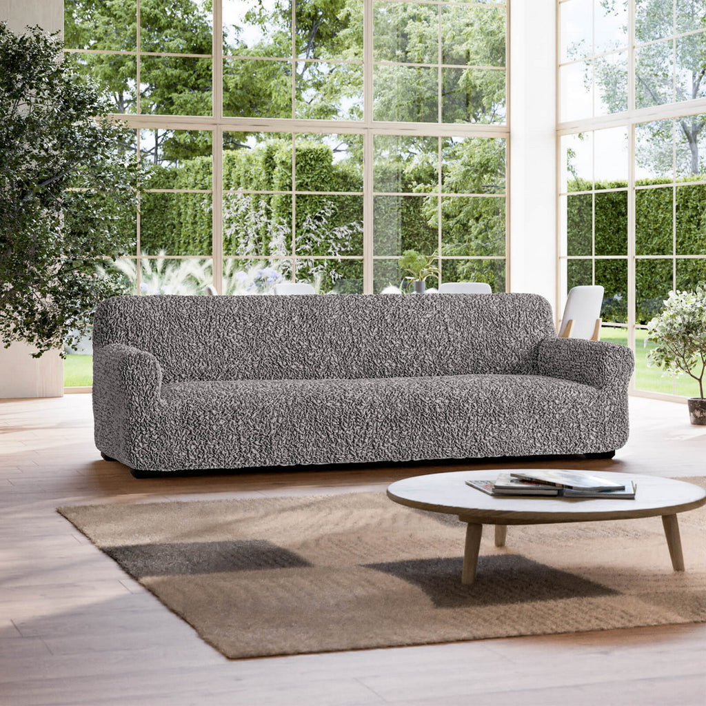 Algodon Organico - Funda Sofa 4 cuerpos Charcoal