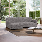 Algodon Organico - Funda Sofa L Izquierdo Charcoal