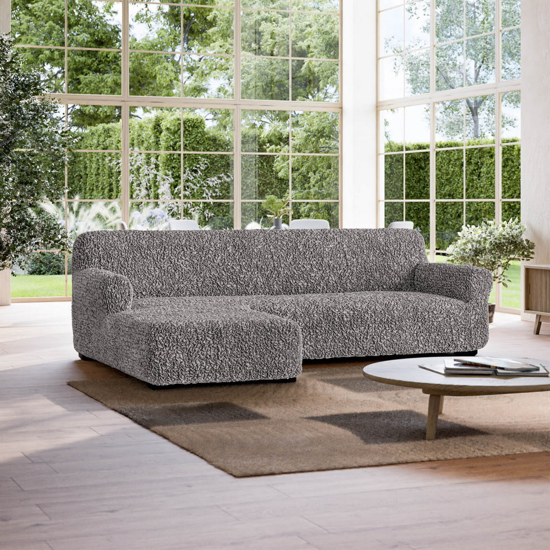 Algodon Organico - Funda Sofa L Izquierdo Charcoal