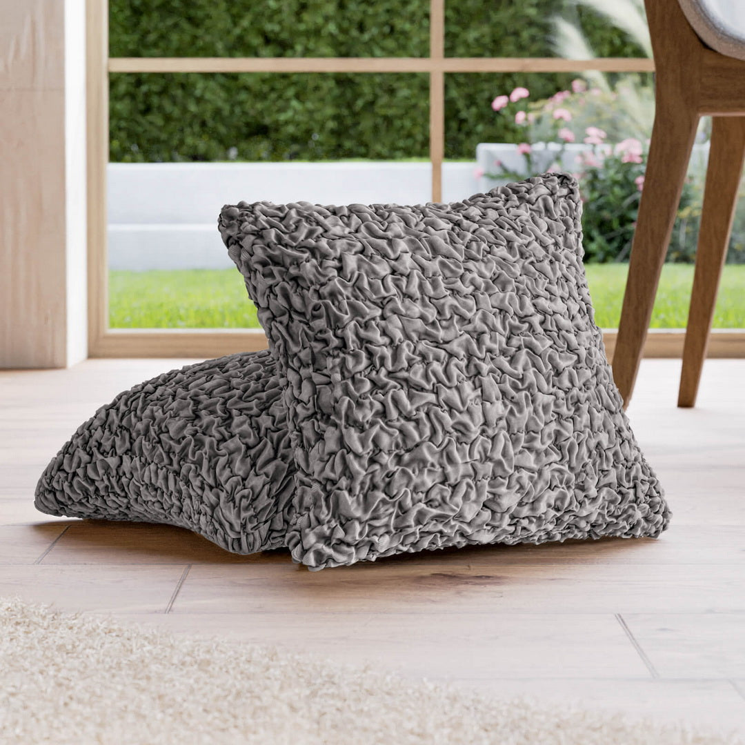 Algodon Organico - 2 Fundas Cojines Charcoal