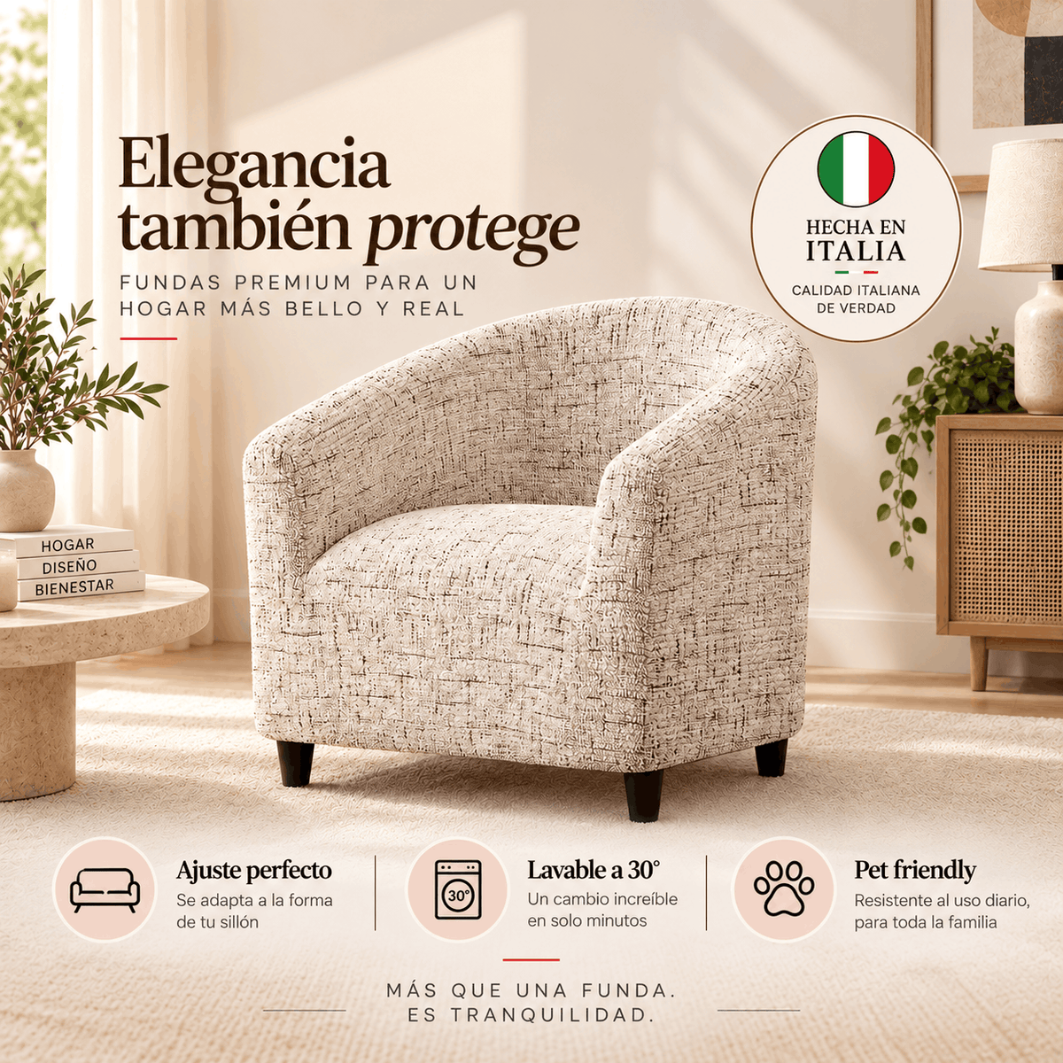 Printed Microfibra - Funda Poltrona Stracciatella