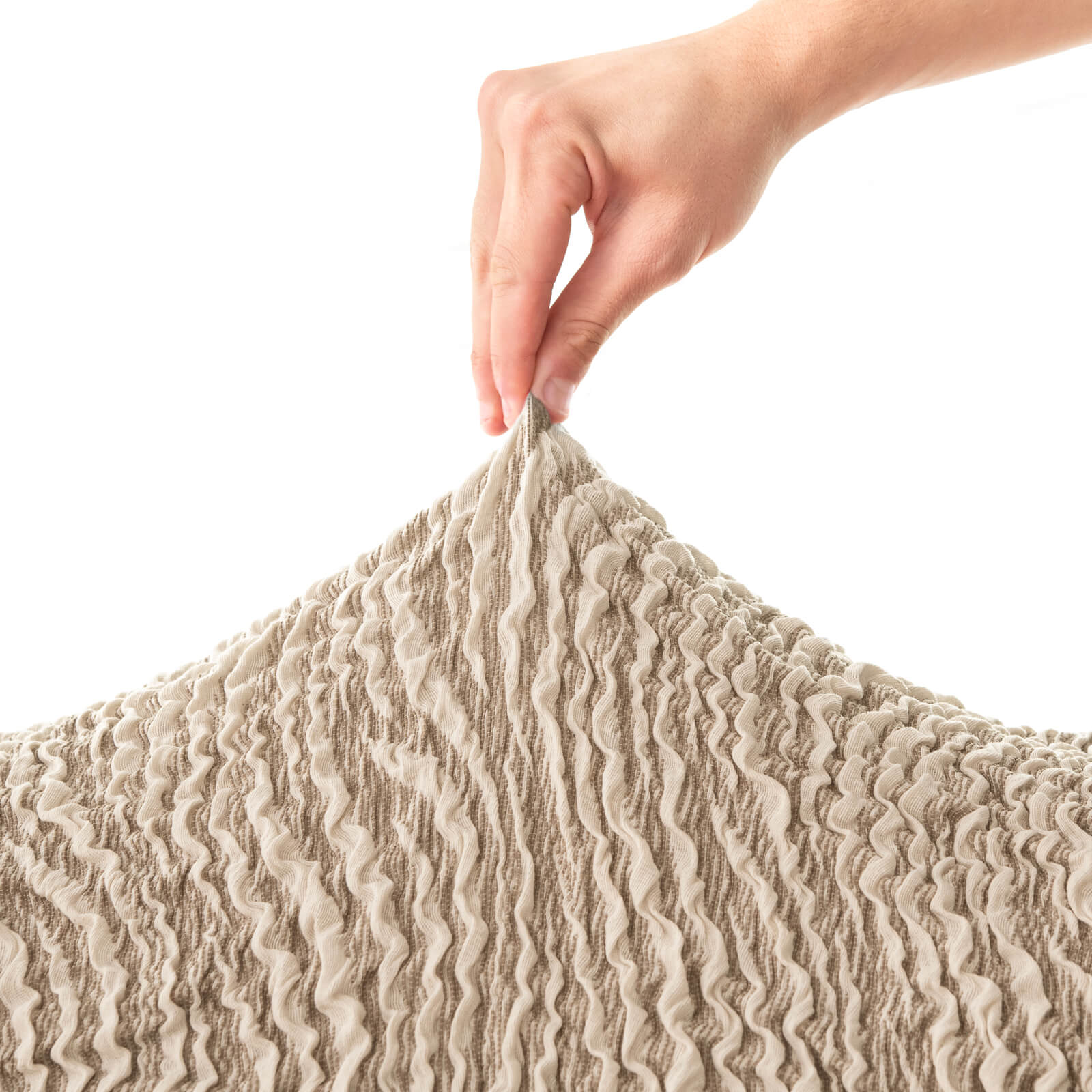 Jacquard 3D - Funda Sofa 3 cuerpos Beige Vento