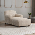 Jacquard 3D - Funda Chaise Lounge Beige Vento