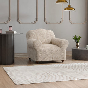 Jacquard 3D - Funda Sillon Beige Vento