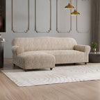 Jacquard 3D - Funda Sofa L Izquierdo Beige Vento