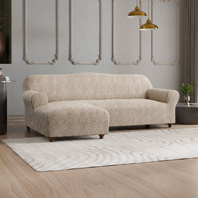 Jacquard 3D - Funda Sofa L Izquierdo Beige Vento