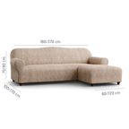 Jacquard 3D - Funda Sofa L Derecho Beige Vento