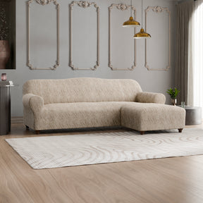 Jacquard 3D - Funda Sofa L Derecho Beige Vento