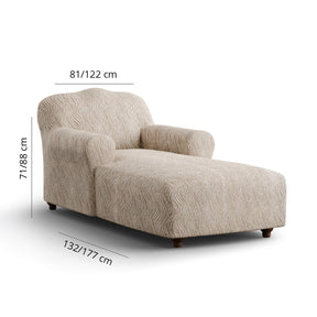 Jacquard 3D - Funda Chaise Lounge Beige Vento