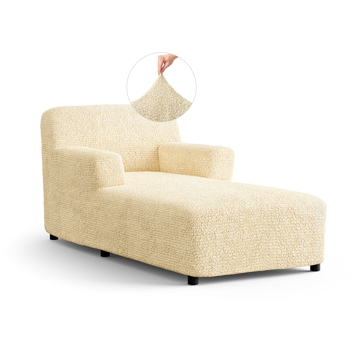 Microfibra - Funda Chaise Lounge Vanilla