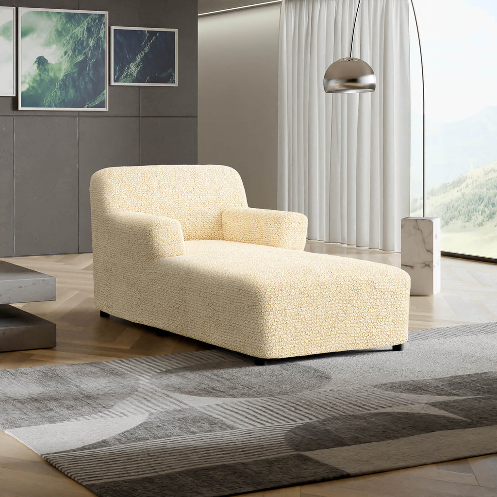 Microfibra - Funda Chaise Lounge Vanilla