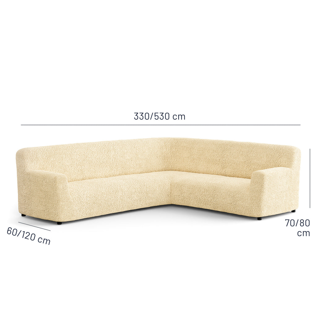 Microfibra - Funda Sofa Esquinero Vanilla
