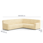 Microfibra - Funda Sofa Esquinero Vanilla