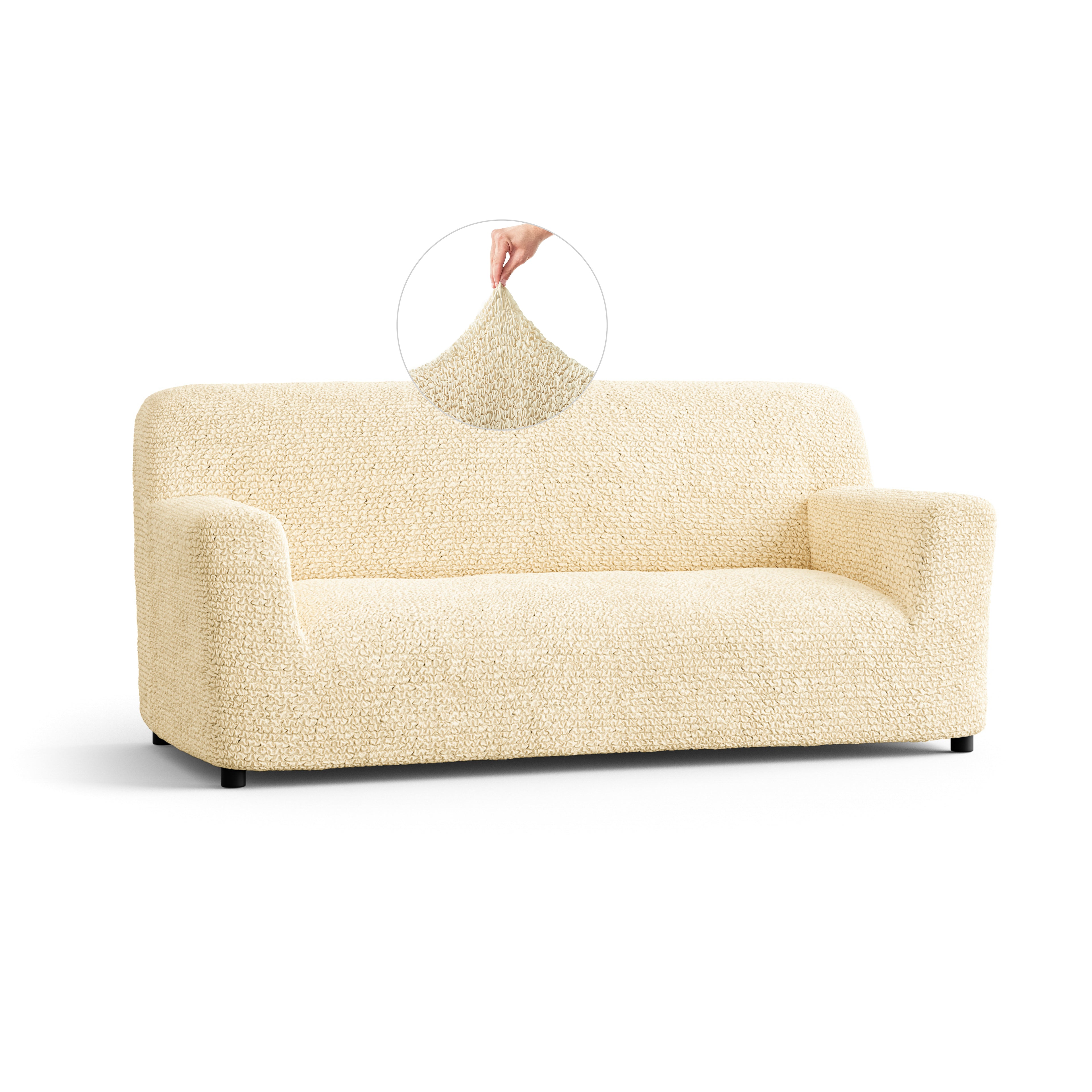 Microfibra - Funda Sofa 3 cuerpos Vanilla