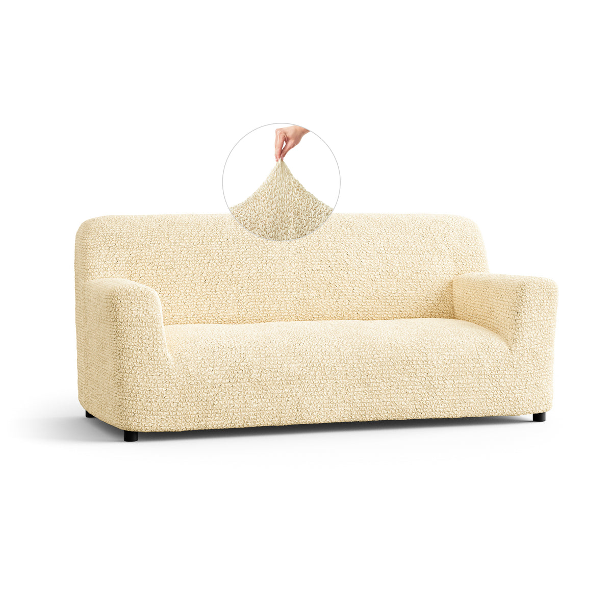 Microfibra - Funda Sofa 3 cuerpos Vanilla