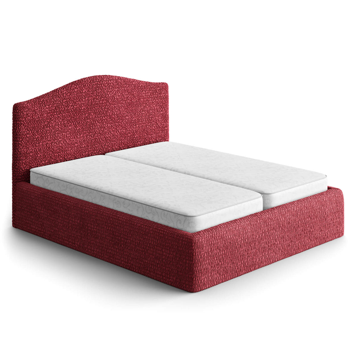 Microfibra - Funda Cama 2 Plazas Bordeaux