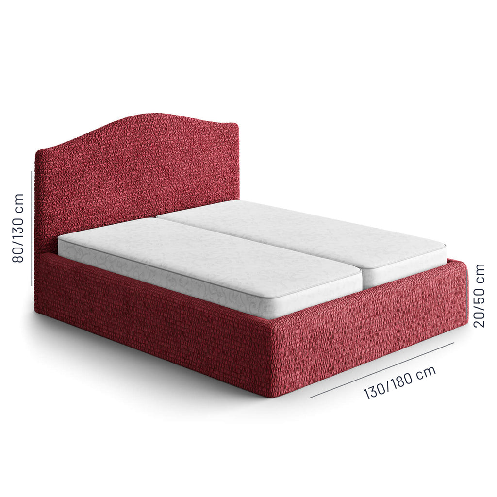 Microfibra - Funda Cama 2 Plazas Bordeaux