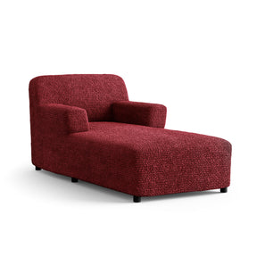 Microfibra - Funda Chaise Lounge Bordeaux