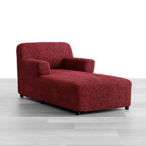 Microfibra - Funda Chaise Lounge Bordeaux