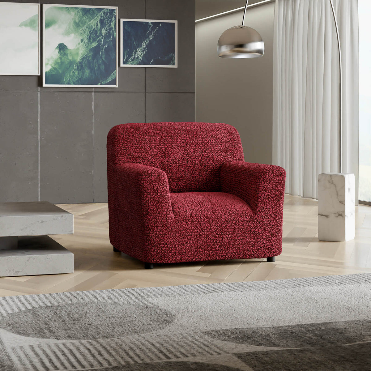 Microfibra - Funda Sillon Bordeaux