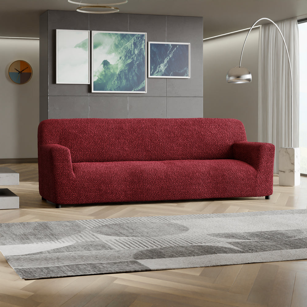 Microfibra - Funda Sofa 4 cuerpos Bordeaux
