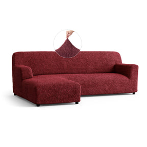 Microfibra - Funda Sofa L Izquierdo Bordeaux