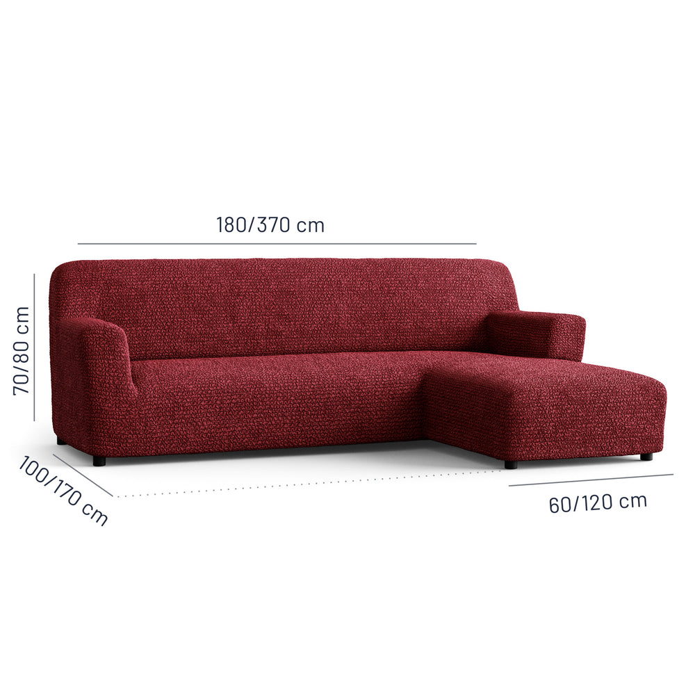 Microfibra - Funda Sofa L Derecho Bordeaux