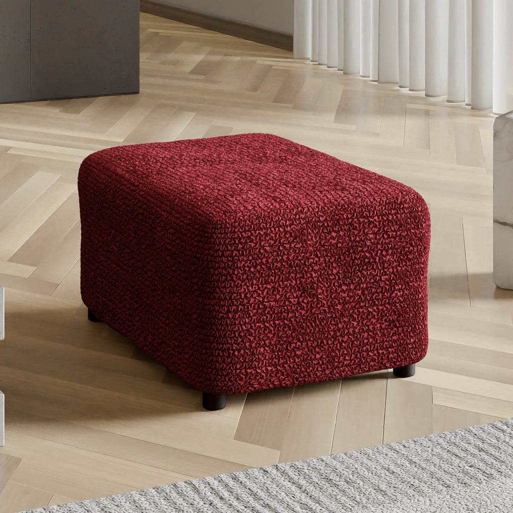 Microfibra - Funda Ottomana Bordeaux