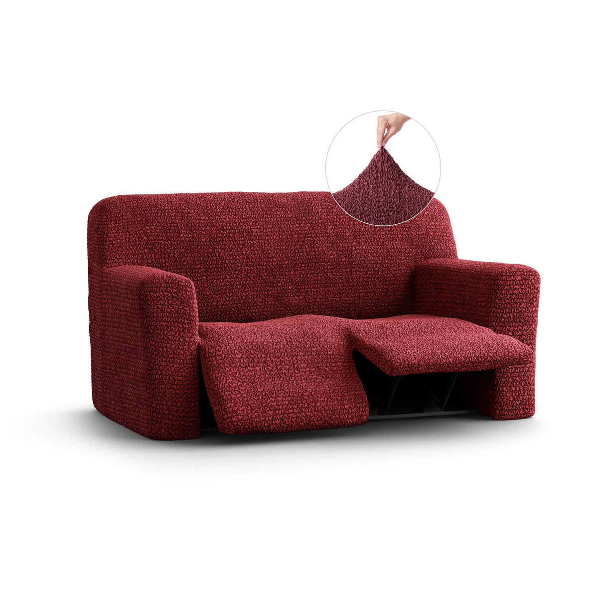 Microfibra - Funda Berger 2 cuerpos Bordeaux