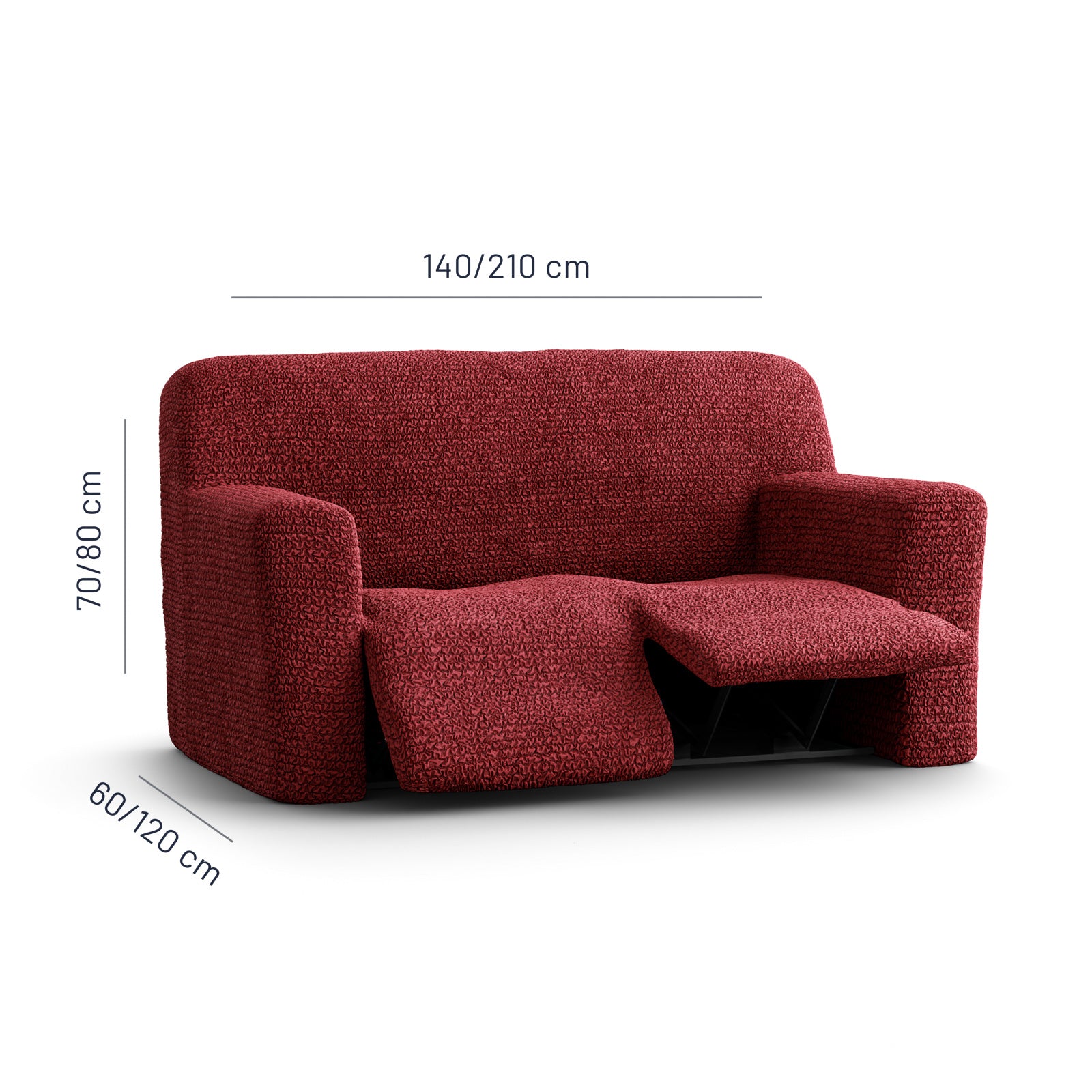 Microfibra - Funda Berger 2 cuerpos Bordeaux