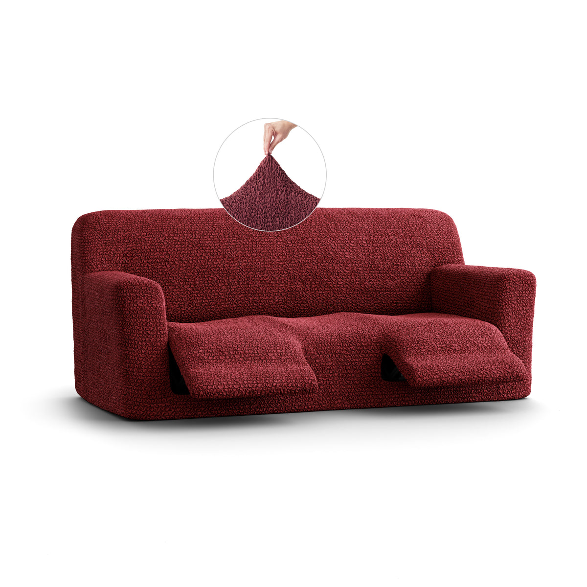 Microfibra - Funda Berger 3 cuerpos Bordeaux