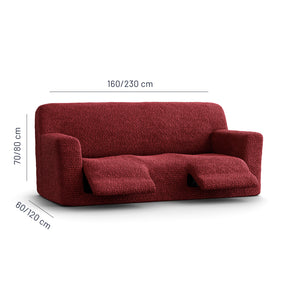Microfibra - Funda Berger 3 cuerpos Bordeaux