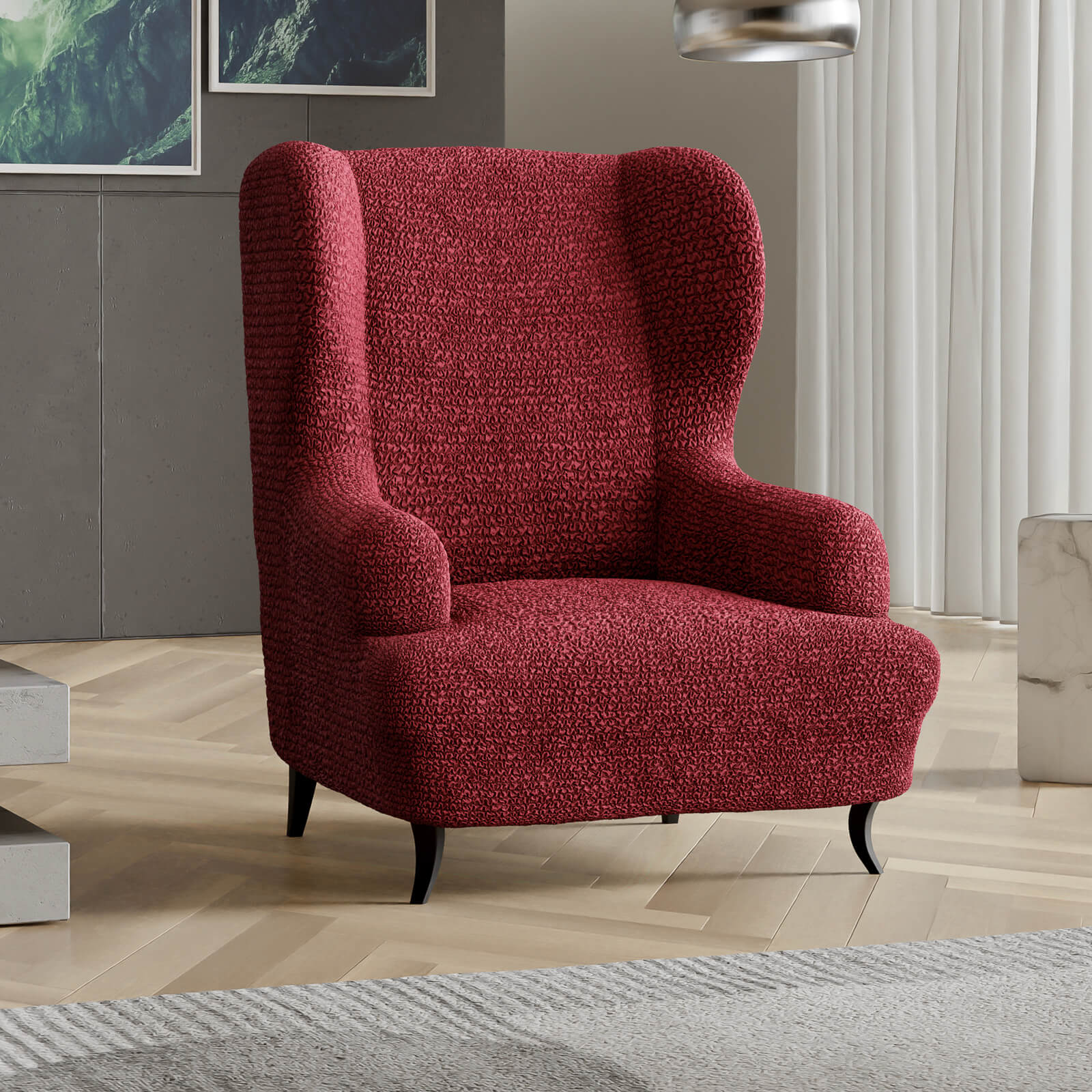 Microfibra - Funda Sitial Bordeaux
