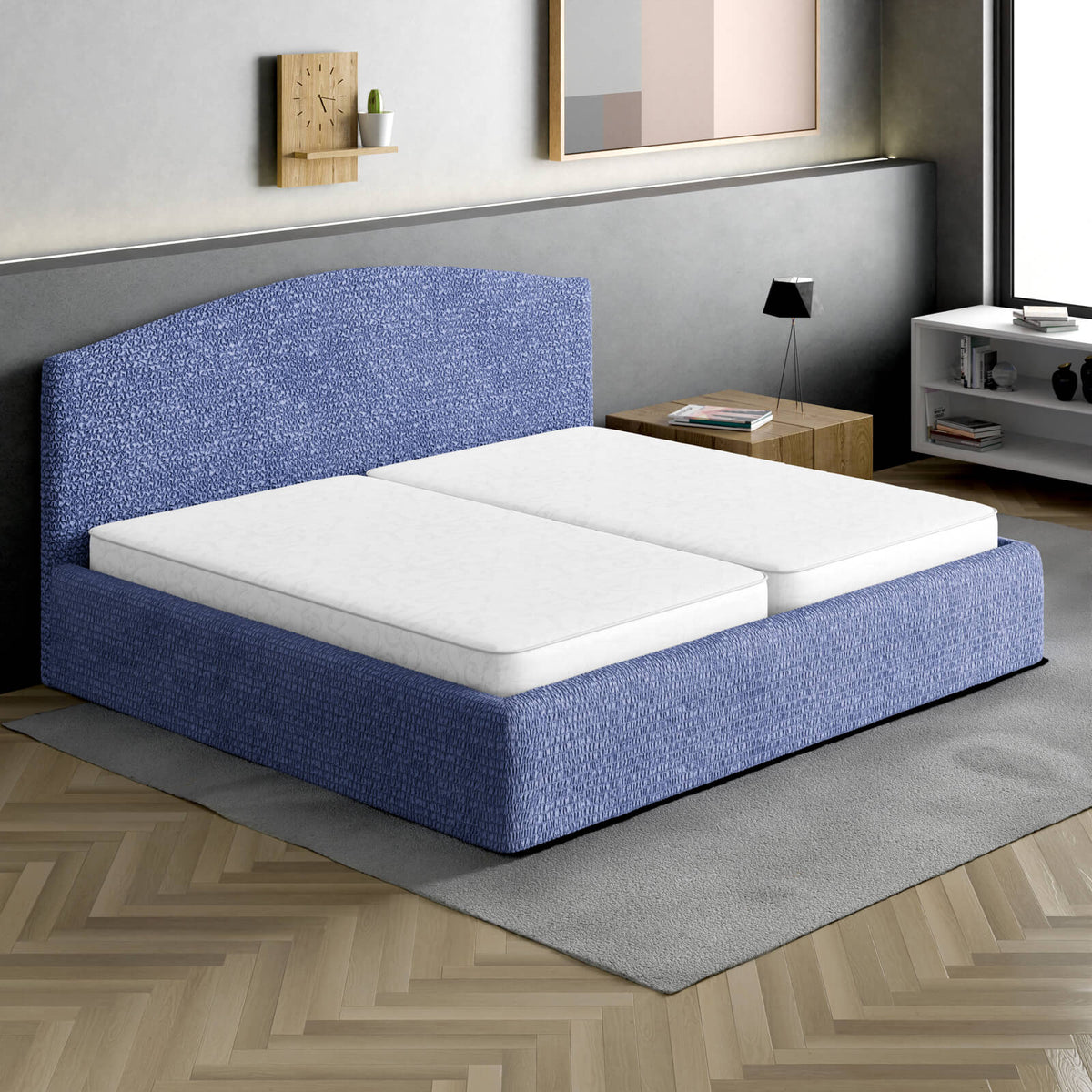 Microfibra - Funda Cama King Blue