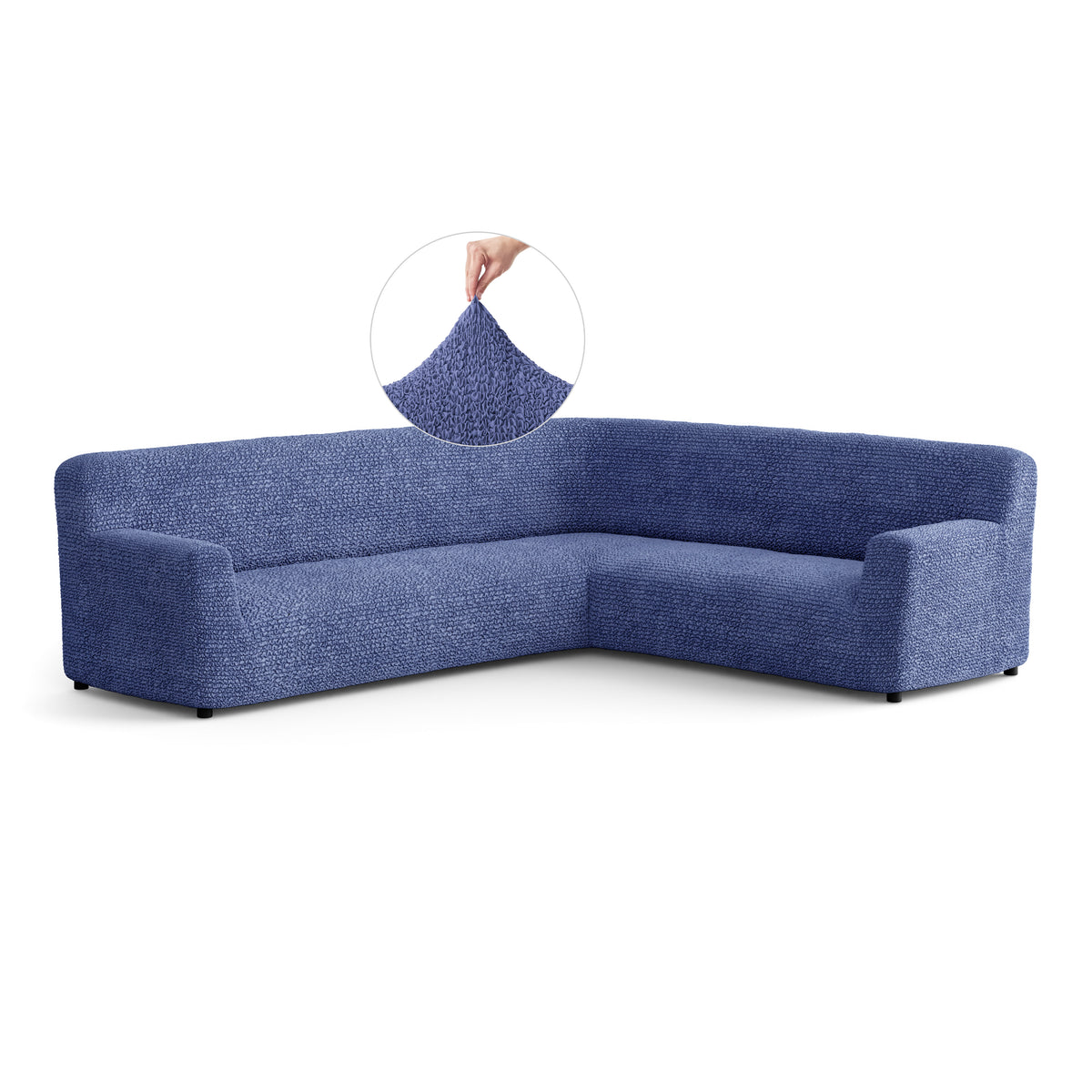 Microfibra - Funda Sofa Esquinero Blue