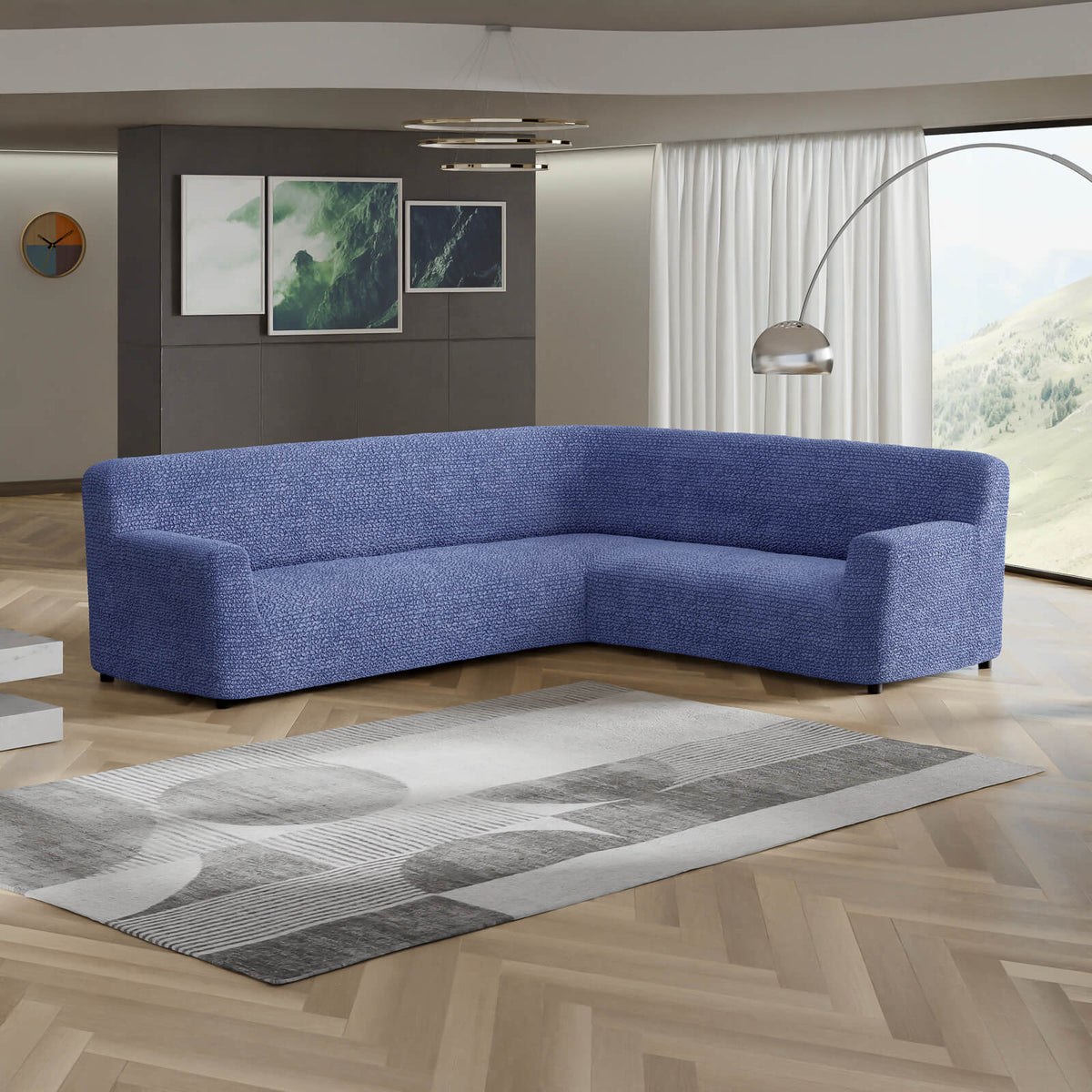 Microfibra - Funda Sofa Esquinero Blue